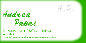 andrea papai business card